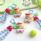  Móc khoá Butter Bear chơi tenis 