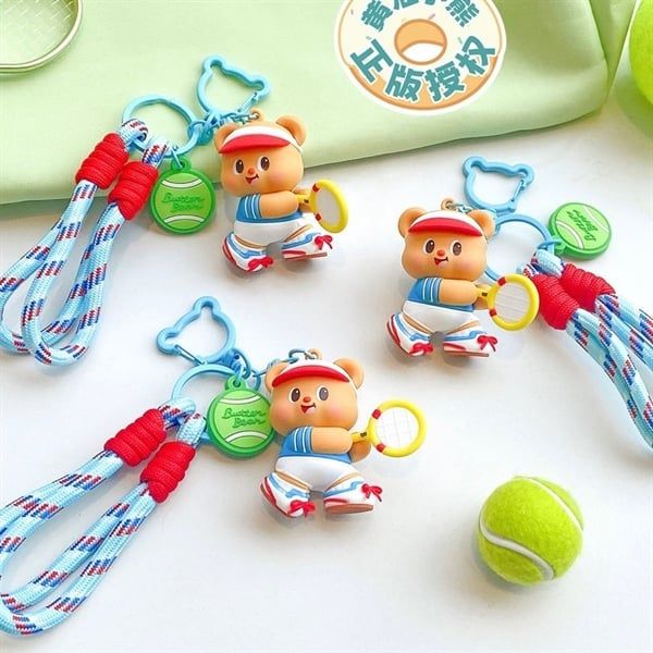  Móc khoá Butter Bear chơi tenis 