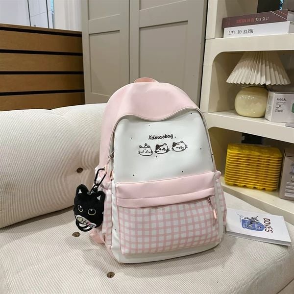  Balo 3 mèo móc khoá mèo bông 