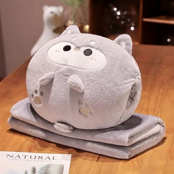  Gối kèm chăn thú dấu chân 40cm 