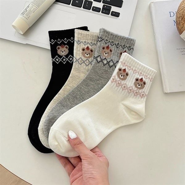  Tất len gấu táo The TeaLife 