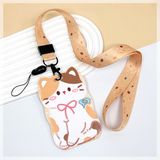  Dây đeo thẻ Mèo đeo nơ 