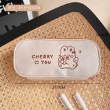  Hộp bút be viền nâu 