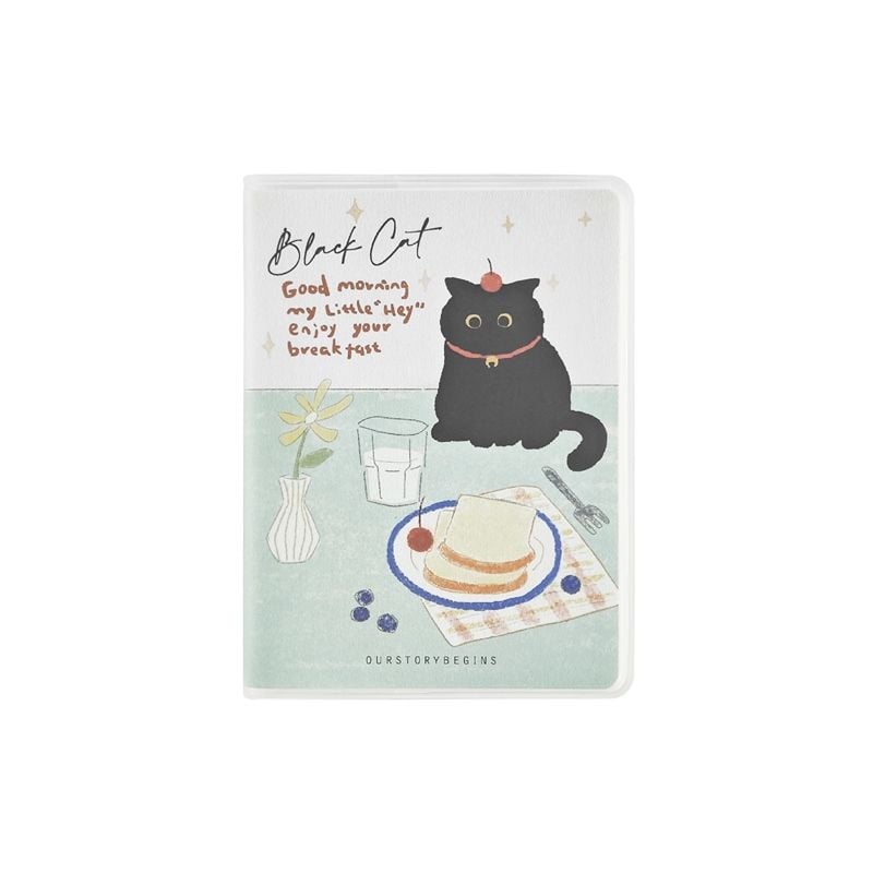  Sổ bọc da mèo bánh kem A7 7x10cm 