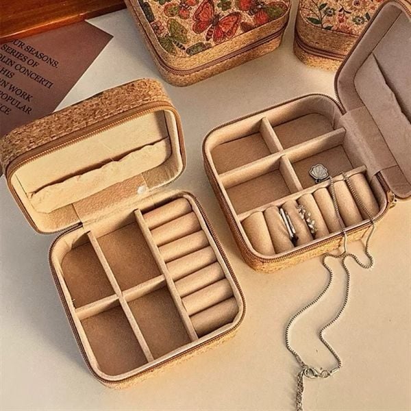  Hộp đựng trang sức vuông vintage 10cm 