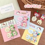  Set 2 kẹp tóc thìa dĩa mèo táo 