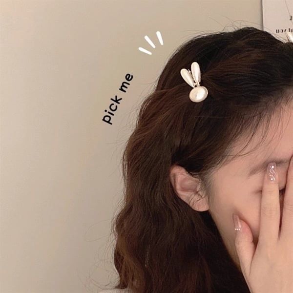  Kẹp tóc thỏ ngọc trai 