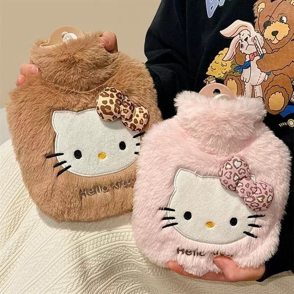  Túi chườm Hello Kitty nơ da báo 400ml 