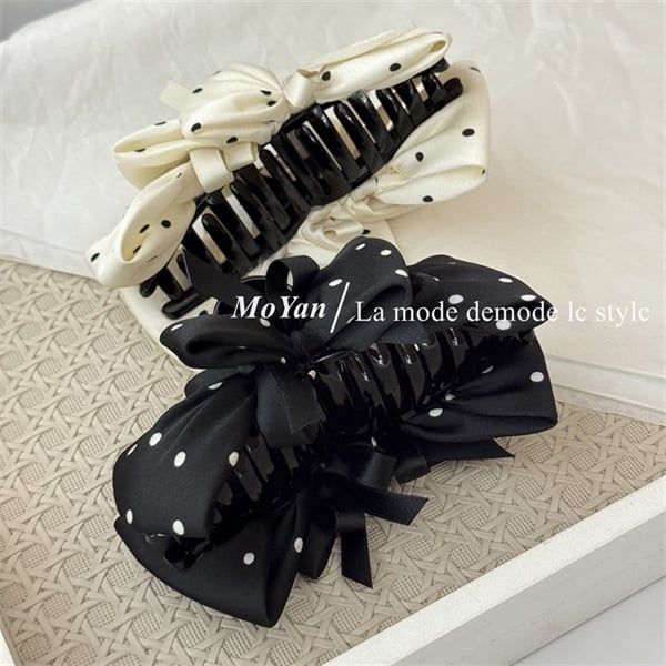  Kẹp càng cua nơ cánh phồng mix nơ mảnh 