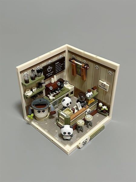  Xếp hình Jaki Panda's Cafe Shop 