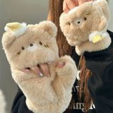  Set khăn găng tay gấu nâu mũ vàng 