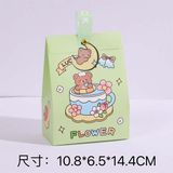  Túi giấy thú gập miệng quai nhựa 14x11cm 