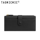  Ví da dài ngăn hở cúc bấm 