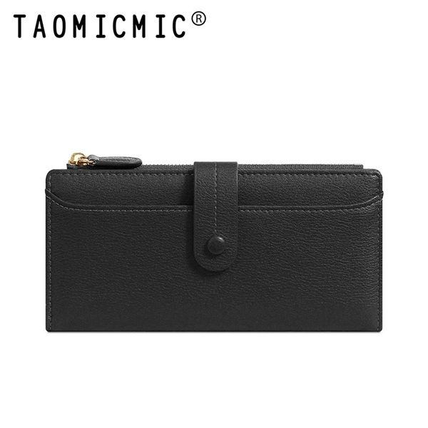  Ví da dài ngăn hở cúc bấm 