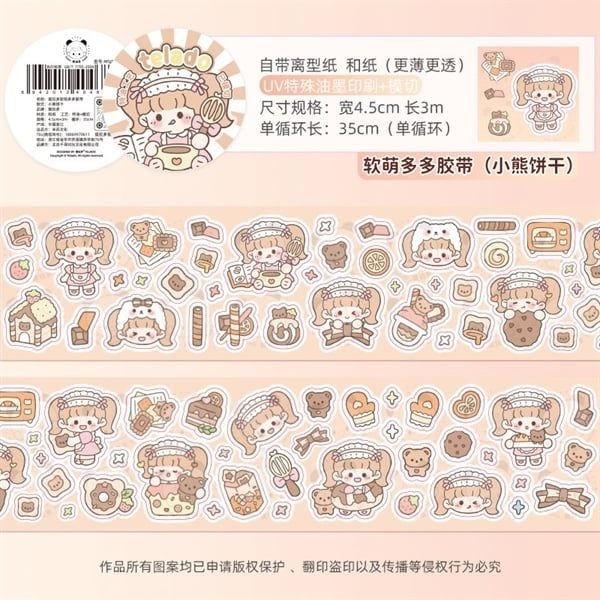  Washi tape Sticker bé gái Telado 