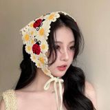  Khăn len tam giác trùm đầu - Cánh cam 