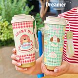  Cốc giữ nhiệt cún Good Luck 