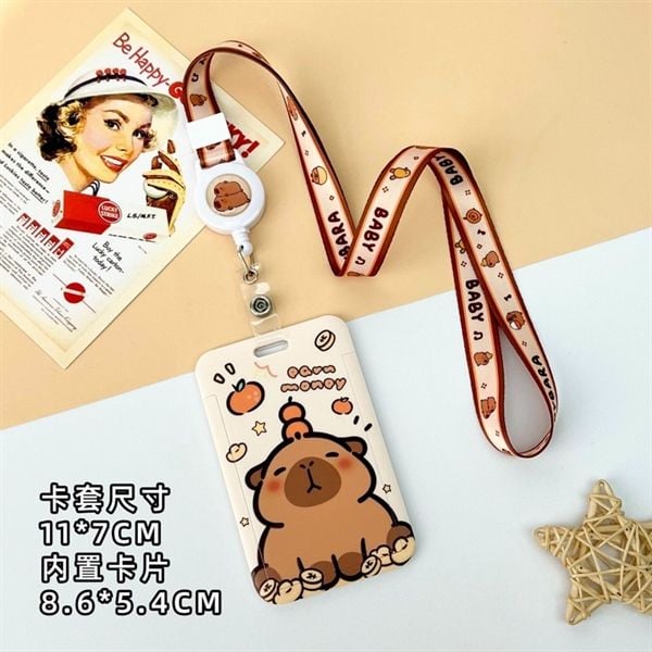  Dây đeo thẻ Capybara 