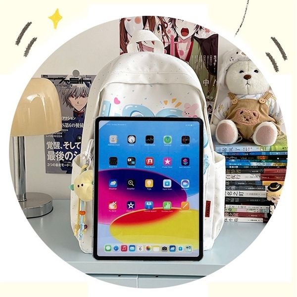  Balo HappyEveryDay móc khoá trăng 42x30x13cm 