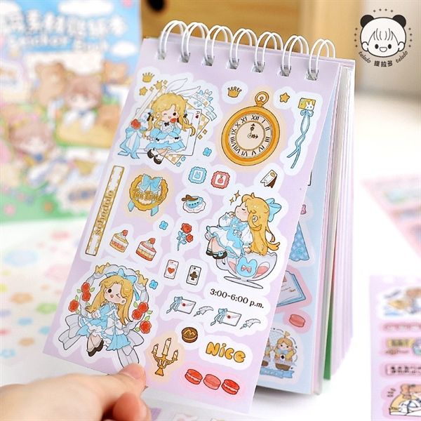  Sổ Sticker 63 tờ Telado bé gái gấu 
