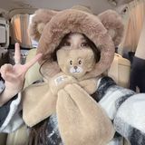  Mũ bông gấu + khẩu trang 