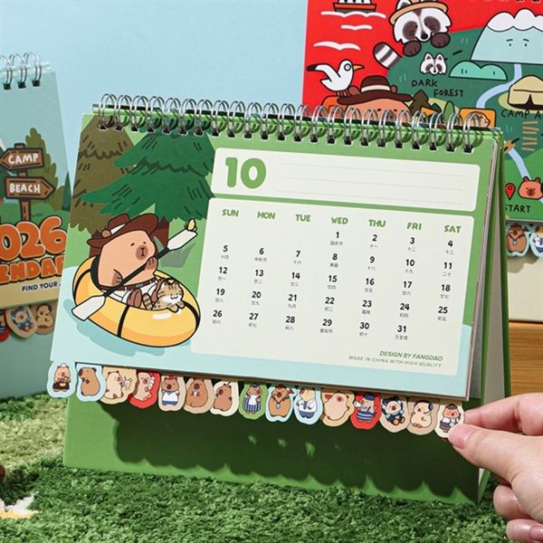  Lịch để bàn Capybara cắm trại 