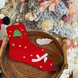  Tất Giáng Sinh bo cổ hộp tam giác 