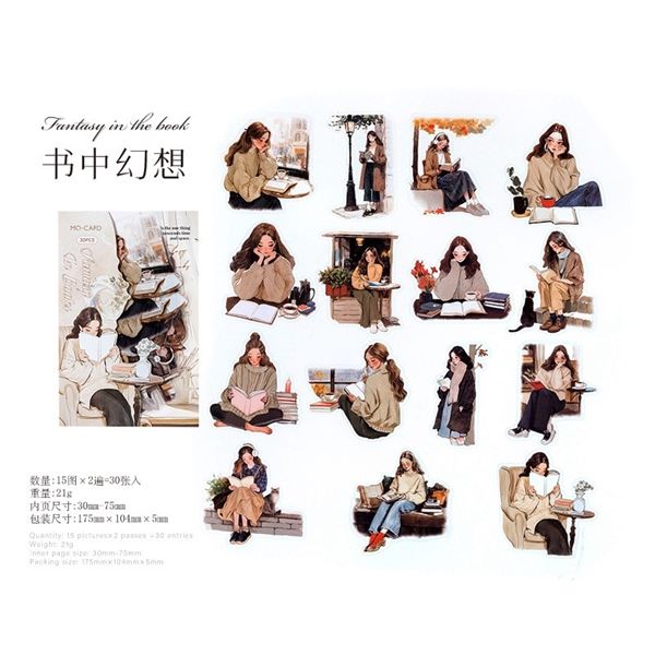  Sticker Young Girl MoCard 30 miếng 