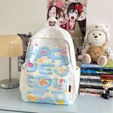  Balo HappyEveryDay móc khoá trăng 42x30x13cm 