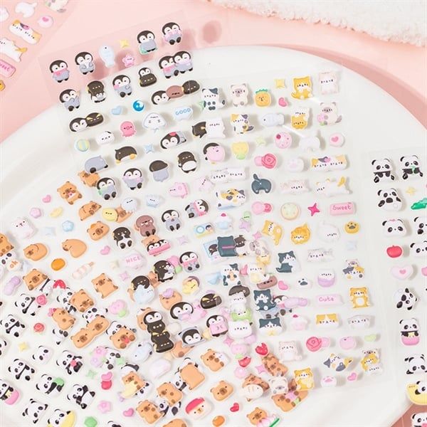  Sticker nổi bìa thú 