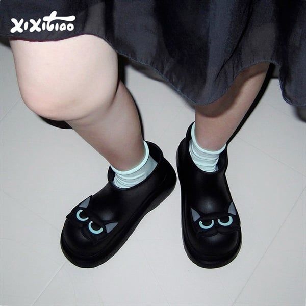  Giày đi mưa mèo mun 