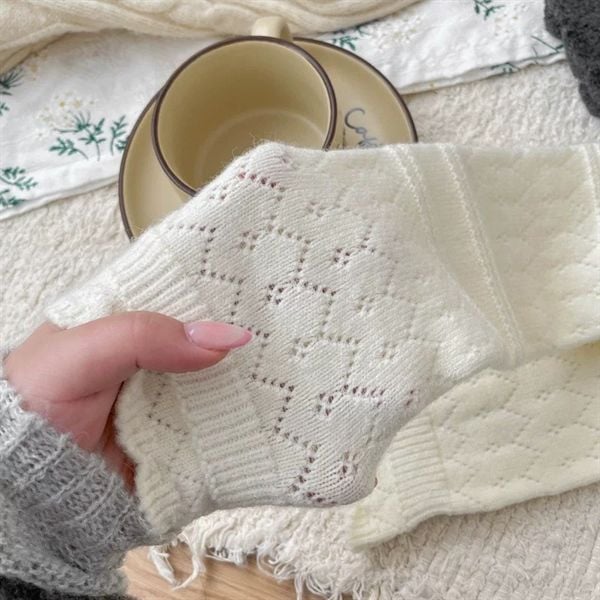  Tất YouJiaXiu len gân ziczac cao cổ 