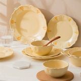  Set bát đĩa hoa vàng 