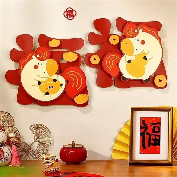  Miếng decor cửa ngựa béo năm mới 