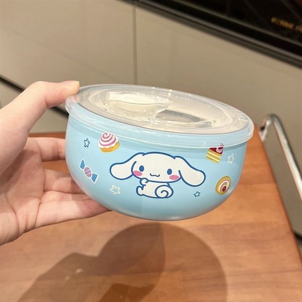  Bát giữ nhiệt Sanrio nắp hút chân không 