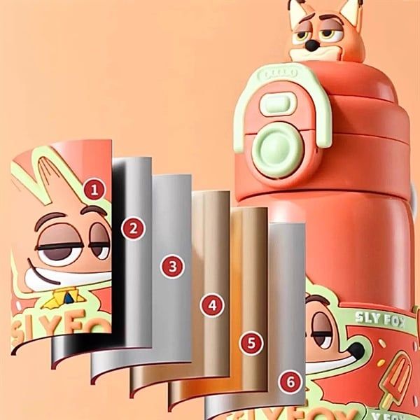  Bình giữ nhiệt Zootopia 2 kiểu uống 500ml 