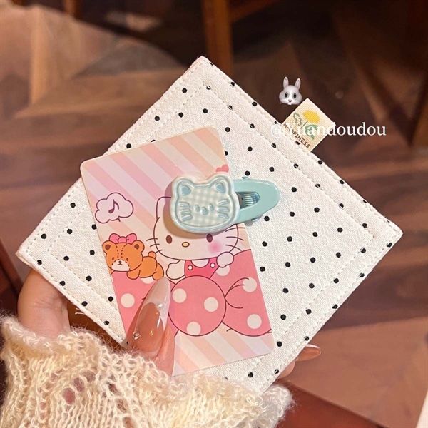  Kẹp bầu dục mặt mèo dễ thương 