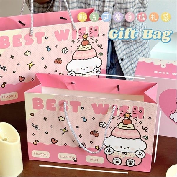  Túi quà cún bánh Best Wish 