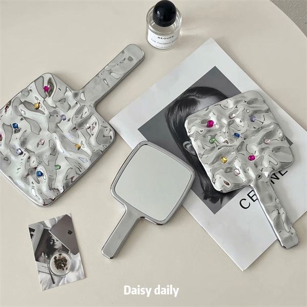  Gương cầm tay sóng đính ngọc 