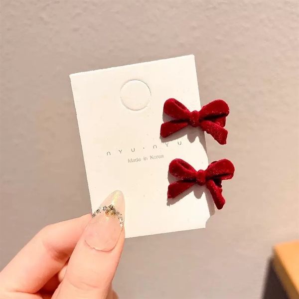  Kẹp nơ nhung form cứng nhỏ 