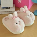  Dép lông thỏ má béo nơ caro 