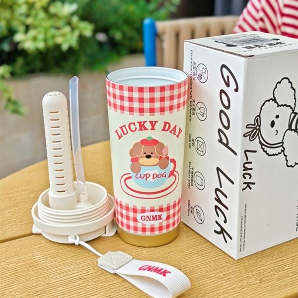  Cốc giữ nhiệt cún Good Luck 