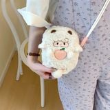  Túi cừu bông mini ôm đào 
