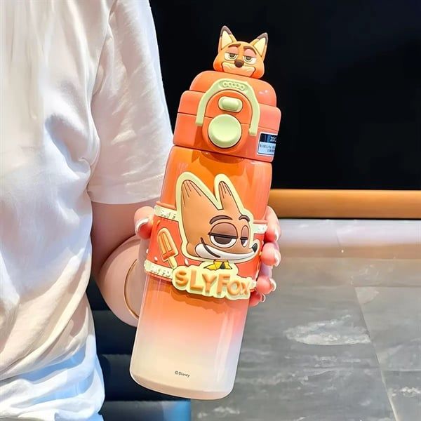  Bình giữ nhiệt Zootopia 2 kiểu uống 500ml 