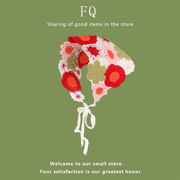  Khăn tam giác trùm đầu Hoa nhiều màu 4 