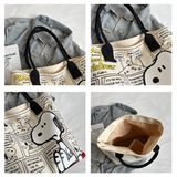  Túi tote cứng Snoopy trang truyện 