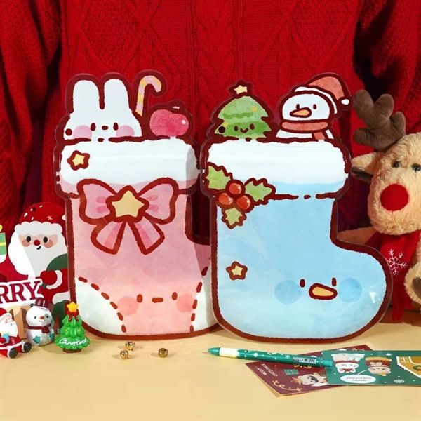  Túi quà zip bít tất thú Giáng Sinh 