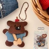  Móc khoá cún dẹt túi xương 