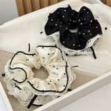  Scrunchies chấm bi mix ren nơ 