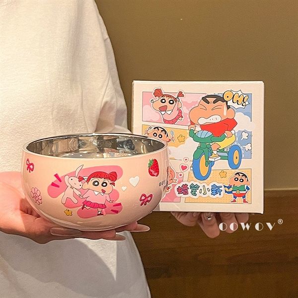  Bát inox giữ nhiệt Shinchan 16cm 